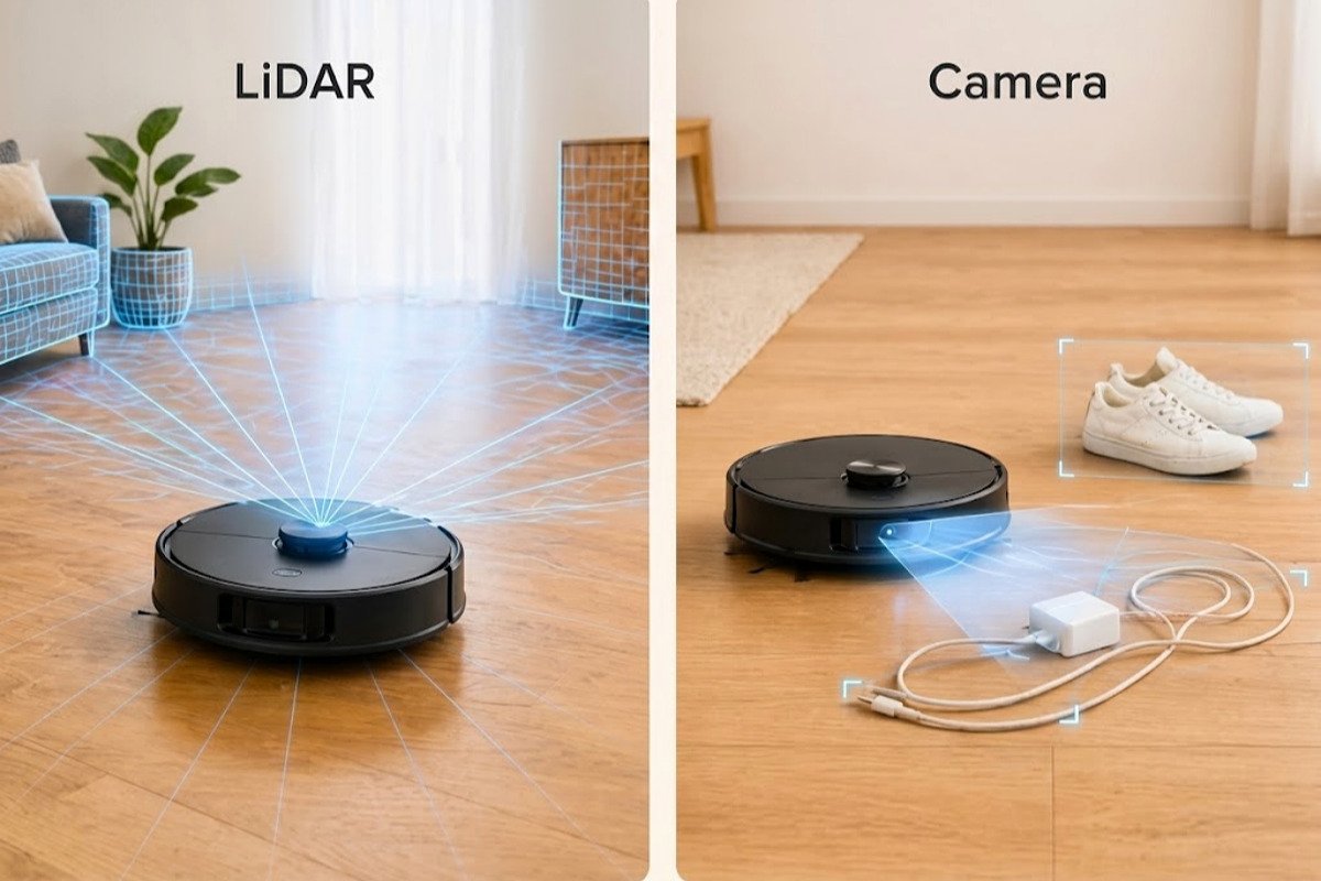 LiDAR vs camera navigation in robot vacuum cleaners